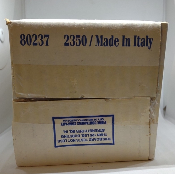 Italian 6" Clear Glass Vase Embossed Flower Design Home Decor Tabletop Bouquet - Picture 5 of 7